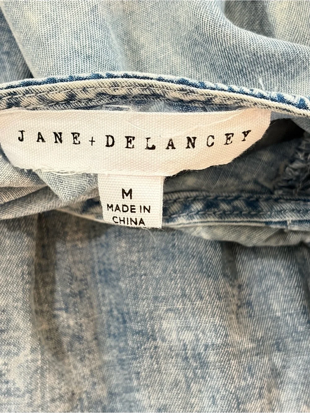 PRELOVED SZ M Jane & Delancey Light Wash Denim Smocked Maxi Dress - Picture 8 of 8